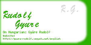 rudolf gyure business card